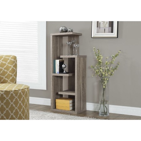 Monarch Specialties Bookshelf, Bookcase, Etagere, 4 Tier, 48"H, Office, Bedroom, Laminate, Brown, Contemporary, Modern I 2467